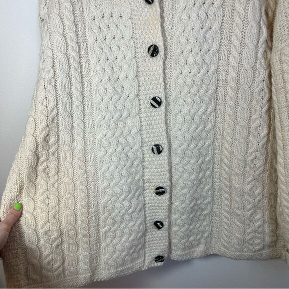 Cozy Cream Cable Knit Cardigan - Picture 5 of 14